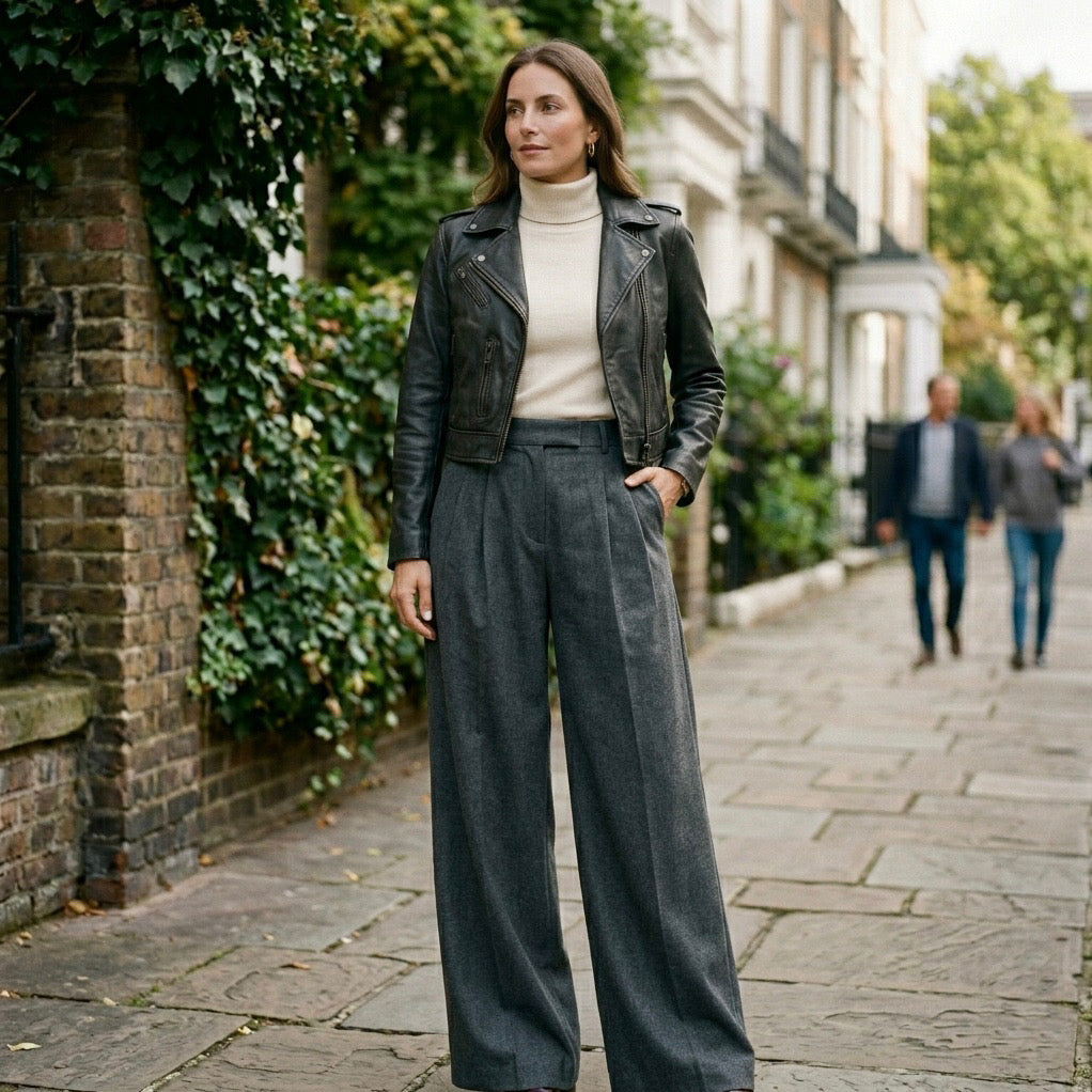Pleated Palazzo Trousers