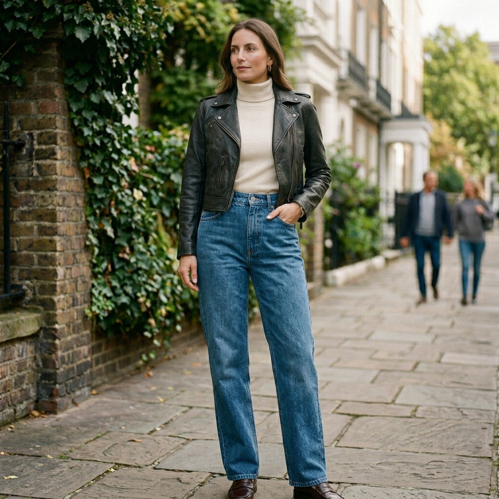 Vintage Blue Straight-Leg Jeans